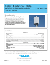 Telex 5801AN 5.8 GHz WLAN/U-NII Directional Antenna Owner's manual