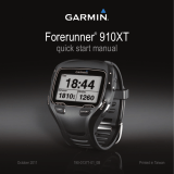 Garmin Forerunner 910XT Quick start guide