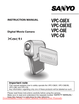 Sanyo Xacti VPC-C6EXE User manual