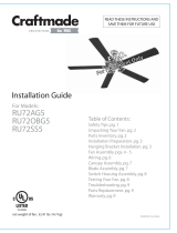 Craftmade RU72OBG5 Installation guide