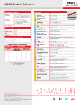 Hitachi CP-AW2519N Quick Manual