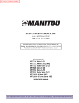 Manitou MT 932 User manual