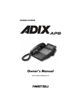 Iwatsu Omega-Phone Adix APS Owner's manual