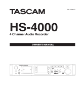 Tascam HS-4000 Owner's manual