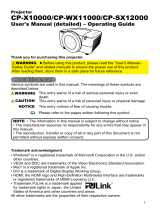 Hitachi CP-WX11000W User manual