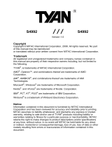 Tyan S4992 User manual