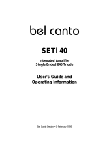 Bel Canto SETi 40 User guide