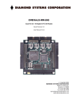 Diamond Systems Emerald-MM-DIO 4-Port Serial PC/104 Module User manual