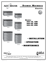 Alto-Shaam Drawer Warmers 500-1DN Installation, Operation and Maintenance Manual