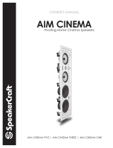 SpeakerCraft PROFILE AIM CINEMA THREE Owner's manual