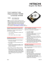 Hitachi Deskstar 7K4000 Quick Installation Manual