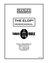 Manley ELOP® Limiter 9/2000 - 2016, MELOPB566 and above Owner's manual