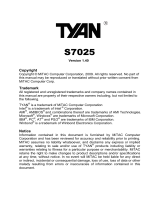 Tyan S7025AGM2NR User manual