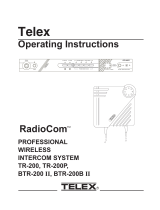 Telex BTR-200B II Operating Instructions Manual