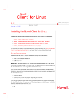 Novell Client for Linux  Quick start guide