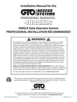 GTO 3000XLS User manual