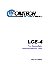 Comtech EF Data LCS-4 Operating instructions