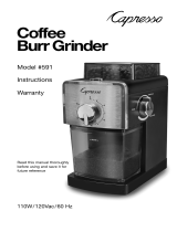 Capresso 591 Coffee Burr Grinder User manual