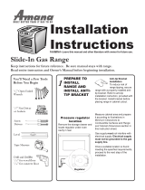 Amana slide-in gas range Installation Instructions Manual
