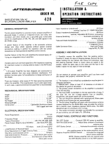 AfterBurner 420 Installation & Operation Instructions