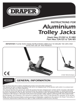 Draper Aluminium Trolley Jack Operating instructions