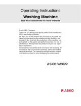 Asko W6022 Operating Instructions Manual
