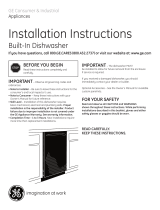 GE Profile Series PDW1860KSS Installation guide