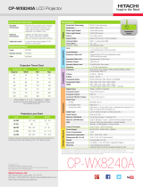 Hitachi CP-WX8240A Quick Manual