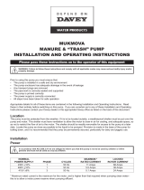 Davey MM09-3 Operating instructions