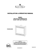 kozy heat SP-36 SLIM PROFILE 36"DIRECT VENT GAS FIREPLACE Owner's manual