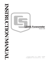 Campbell Scientific LI200S-L LI-COR Silicon Pyranometer Owner's manual