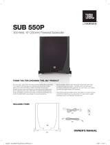JBL SUB 550P Owner's manual