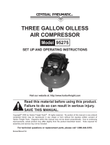 Central Pneumatic 95275 Air Compressor Owner's manual