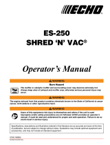 Echo SHRED ‘N’ VAC ES-250 User manual
