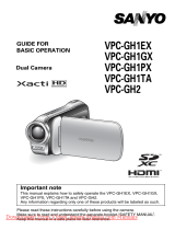 Sanyo Xacti VPC-GH1PX Manual For Basic Operation