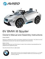 Avigo 6V BMW i8 Spyder Owner's Manual And Assembly Instructions