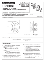 American Standard Ceratherm T050.111 Installation guide