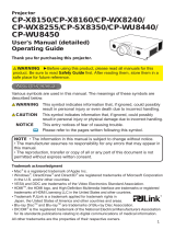 Hitachi CP-SX8350 User manual