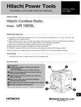 Hitachi UR 18DSL Technical Data And Service Manual