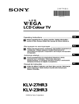 Sony KLV-27HR3 User manual