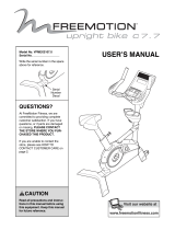 FreeMotion upright bike c7.7 User manual