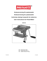 Menuett Pastamaskin Operating instructions