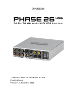 Terratec PHASE26USB Manual Owner's manual