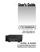 Omega CL524 and CL525 Owner's manual