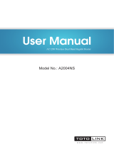Toto A2004NS User manual