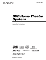 Sony DAV-DZ810W Operating instructions