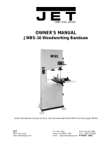 JET JWBS-16 Owner's manual