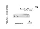Behringer F-Control Audio FCA202 Operating instructions