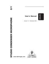 Behringer C-1 User manual