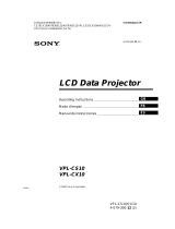Sony Sony VPL-CX10 User manual